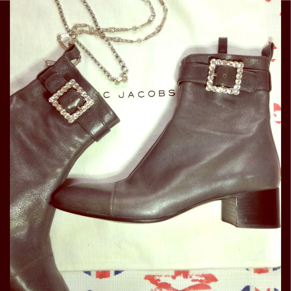 Marc Jacobs Crystal Buckle Booties